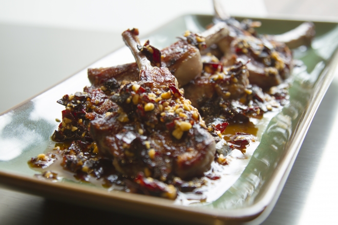 Grilled Lamb Chops with Salsa Macha